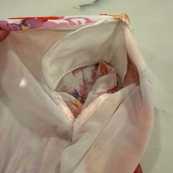 Runaway The Label Acadia Dress Size Small Floral Ruches Mini Dress Sheer Sleeves - Picture 11 of 15